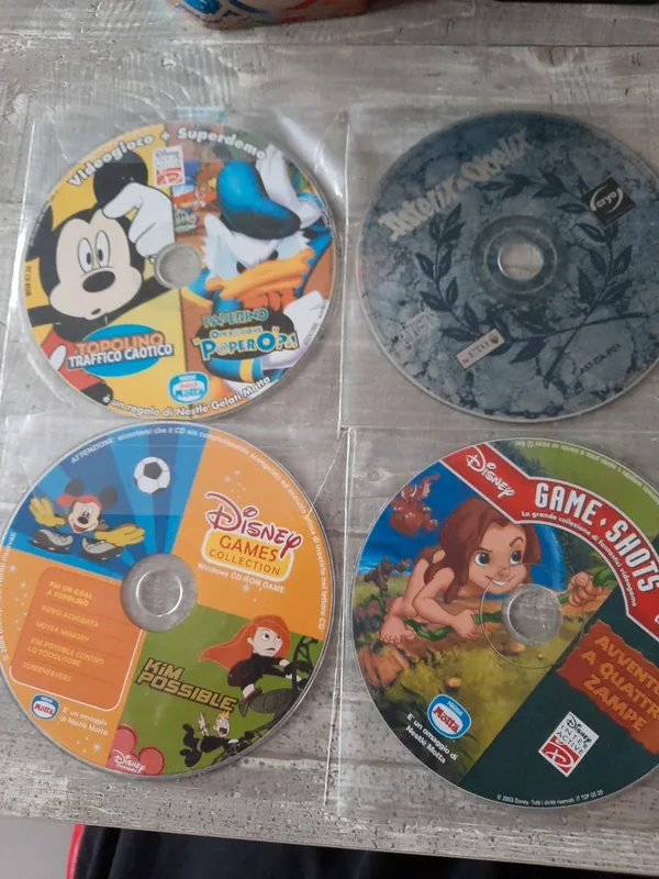 4 giochi PC solo disco disney e asterix e obelix
