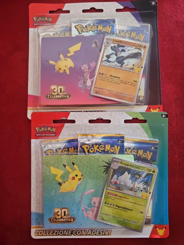 2 collezioni con adesivi pokemon 30 anniversario