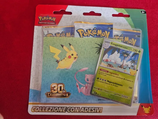 Collezione con adesivi pokemon exeggutor 30 anniversario