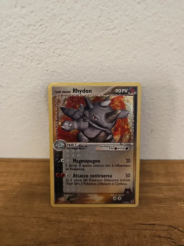 Rhydon 11 holo ex team magma Vs team idro pokemon holo