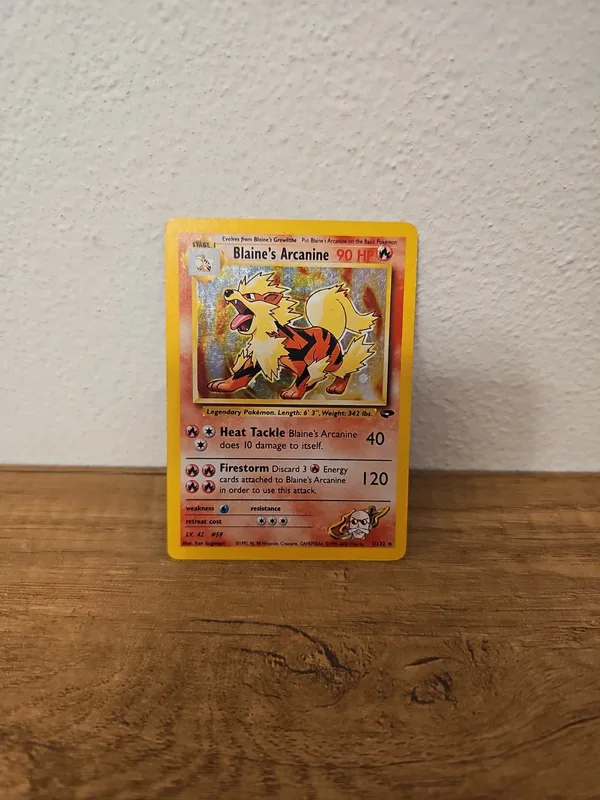 Blaine's arcanine holo 1 gym challenge pokemon