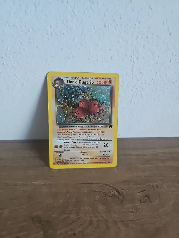 Dark dugtrio holo 6 team rocket pokemon