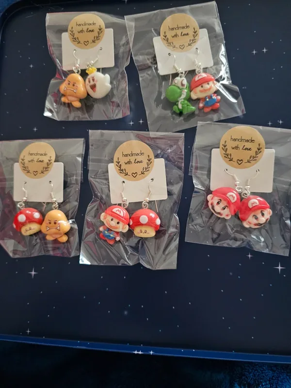 Orecchini supermario yoshi nintendo